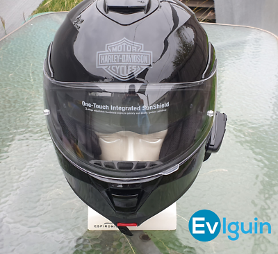 bluetooth motorcycle helmet harley davidson Harley Davidson HD Full Face Helmet Motorcycle Face Shield DOT Bluetooth  SIZE M