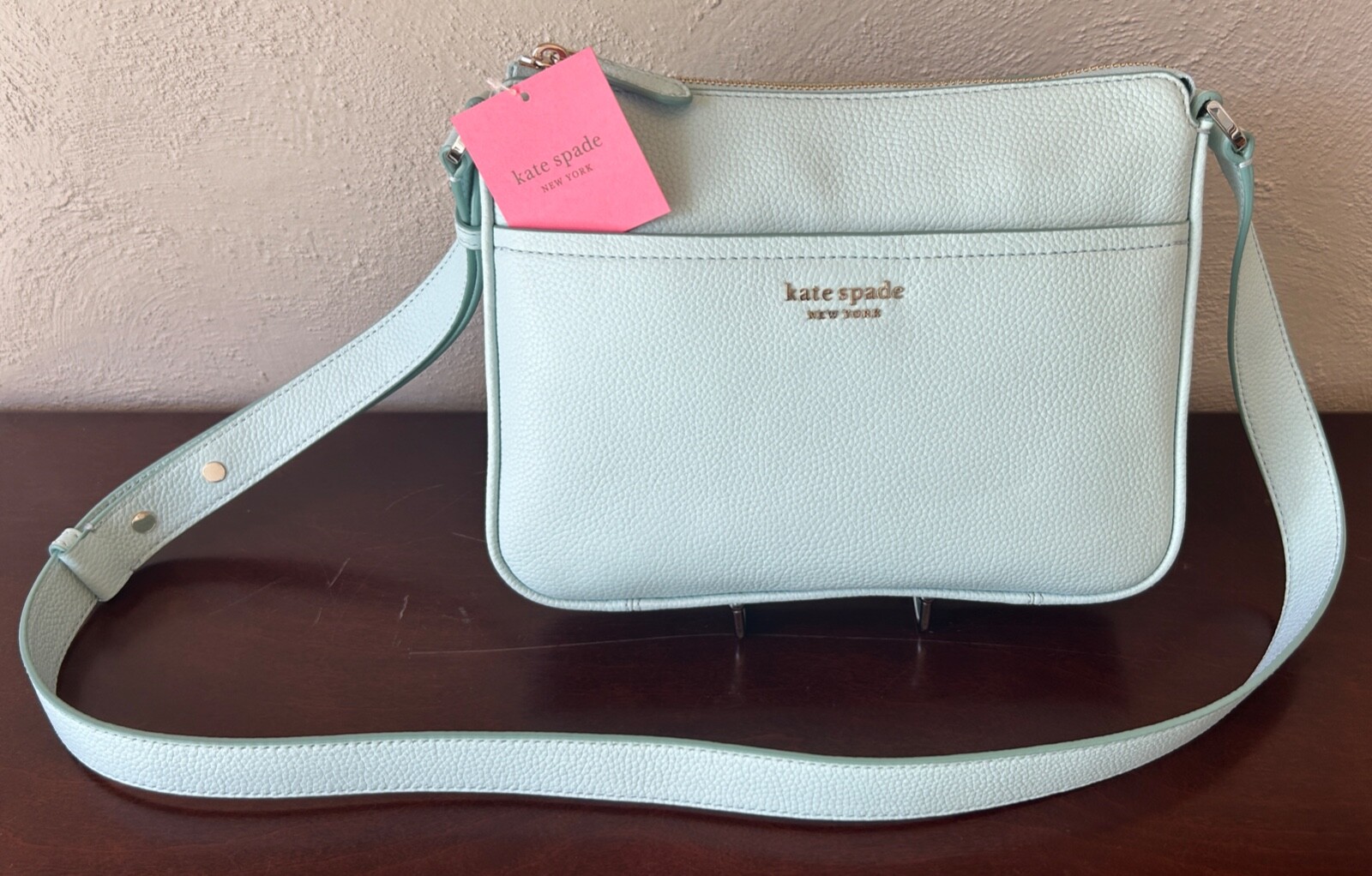 New Kate Spade New York Run Around Medium Crossbody Bag in Blueglow eBay