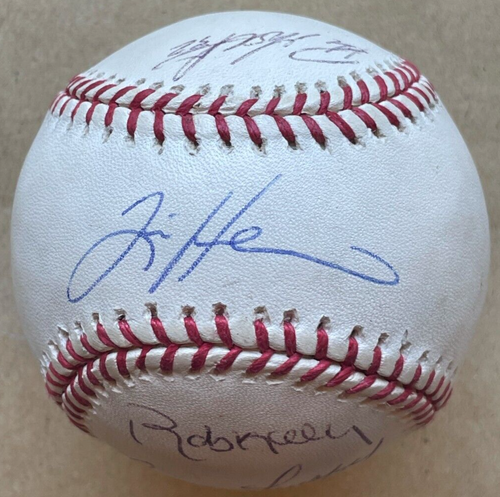 Roberto Kelly Carney Lansford Autographed Baseball MLB 3 More Signatures - Picture 5 of 5