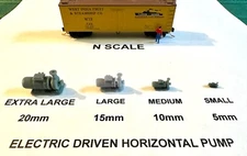 N Scale (1:160) Horizontal Pumps Set of 3 -  SME Platinum Series Museum Quality