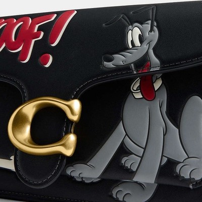 DISNEY X COACH Tabby Shoulder Bag 26 2WAY Pluto Black CDL96 NEW | eBay