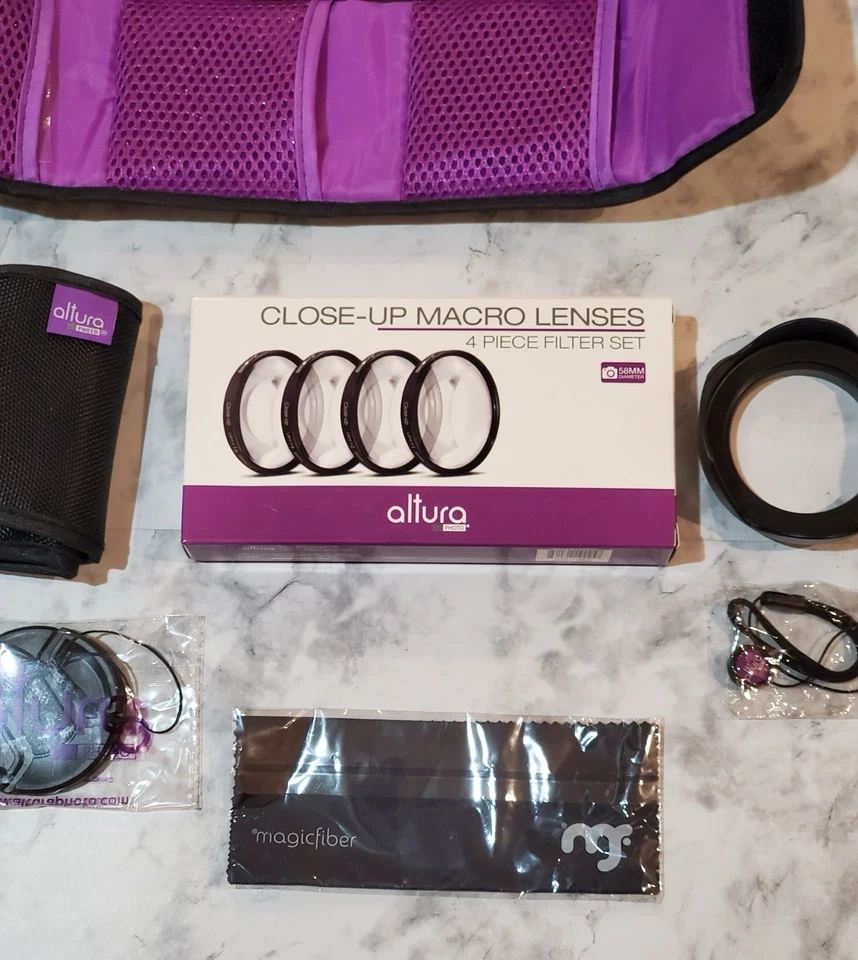 Altura Photo Close-up Macro Lenses 4 Pc. Plus Accessories 58 MM - Image 3 of 4