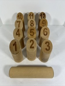 Wooden Throwing Game Set, Numbered Block Tossing Game