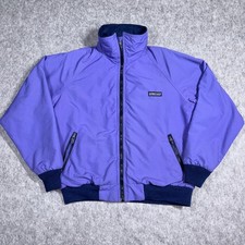 Vintage Lands End The Squall Jacket Womens Large Full Zip Purple Made in USA