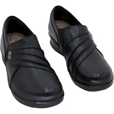 Clarks Hope Roxanne Women's Slip-On Comfort Shoes Black 7M