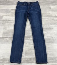 Spanx By Sara Blakely Women's 5 Pocket The Slim-X Skinny Dark Blue Jeans Size 28