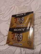Sony Hi8 HMP 60/120 Minute Video Cassette Tape Lot of 2 NEW