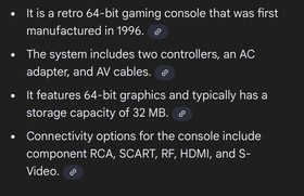 Nintendo 64 N64 Bundle with Cables