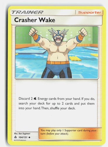 Crasher Wake 104/131 Uncommon Forbidden Light Pokemon Lightly Played