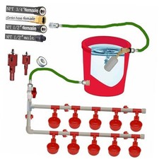 Complete Set Pipeline Automatic Chicken Waterer System,1/2" PVC Pipe