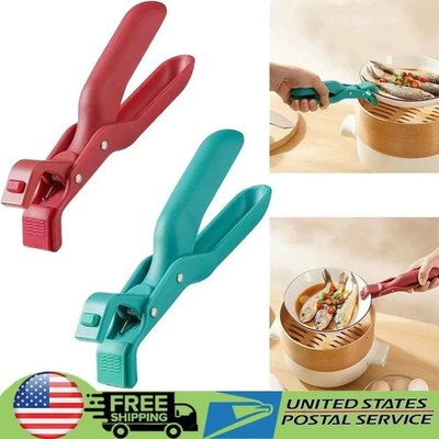 #ad #ad Anti Scald Dish Plate Gripper Clip Non Slip Bowl Clamp Holder for Hot Pans $5.19