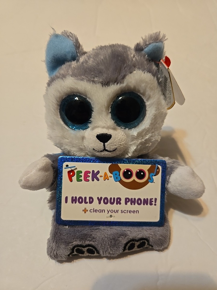 Ty Peek-A-Boo Phone Holder with Screen Cleaner Bottom Scout husky