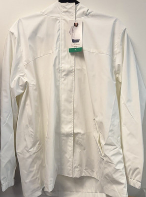 Women's Size XL Weatherproof Vintage Ladies' Rain Slicker Rain Jacket White