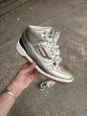 #ad Bally Retro Champion High Top King 58 Metallic Calf Laminated Size 8D US $39.99