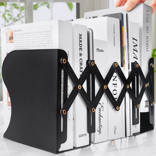 Heavy Duty Book End to Hold Books, Adjustable Bookends Book Holder for Shelve...