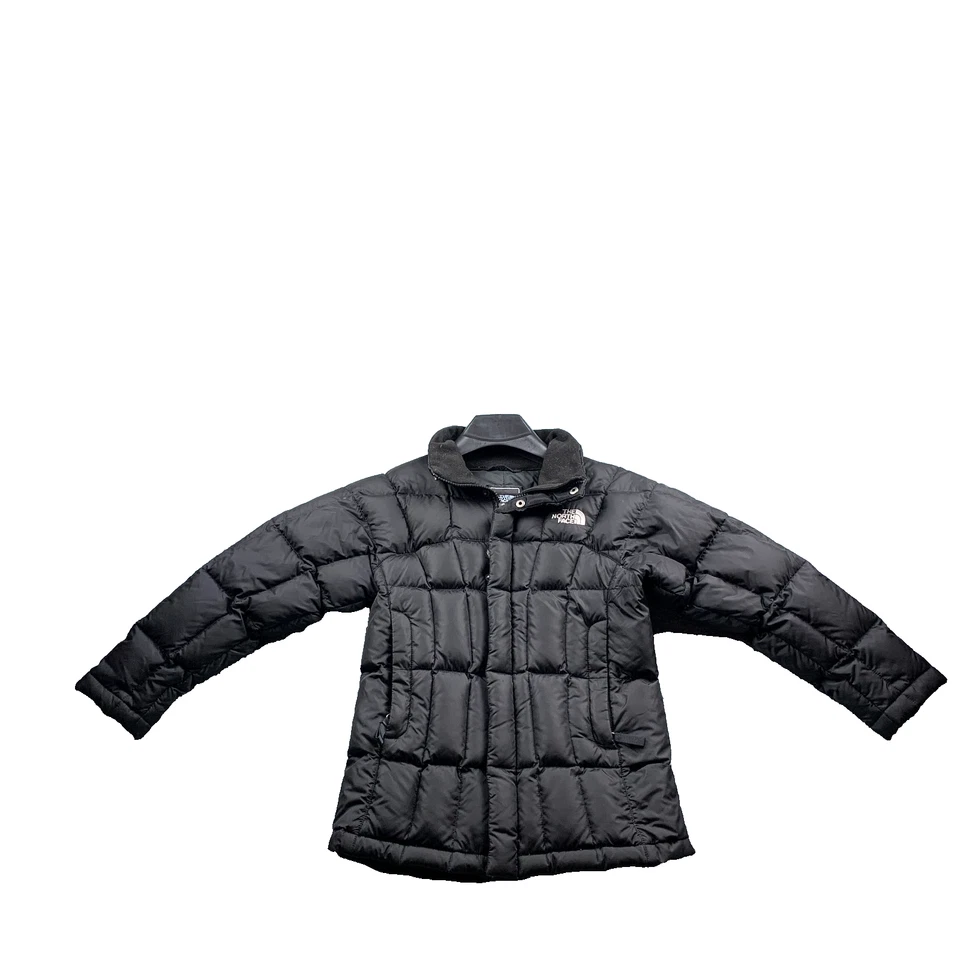 Chaqueta acolchada The North Face 550 para niñas talla pequeña negra plumón cremallera completa P S3 Foto 2 de 4