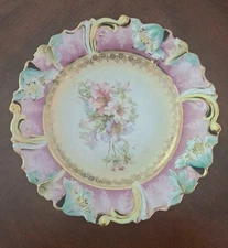 [ 3pc set of 6 3/4" Rare Antique Plates ] "GERMANY SAXE ALTENBURGH"