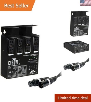 DMX-4LED 4-Channel Dimmer Pack & 50' DMX Cable for Stunning Event Lighting