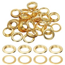 30Pcs 17mm/11/16" Metal Eyelets Eyelets and Grommets Kit Gold