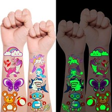 Temporary Tattoos for Kids 400 Pcs Glow In 4.33 X 2.91 IN, in the Dark