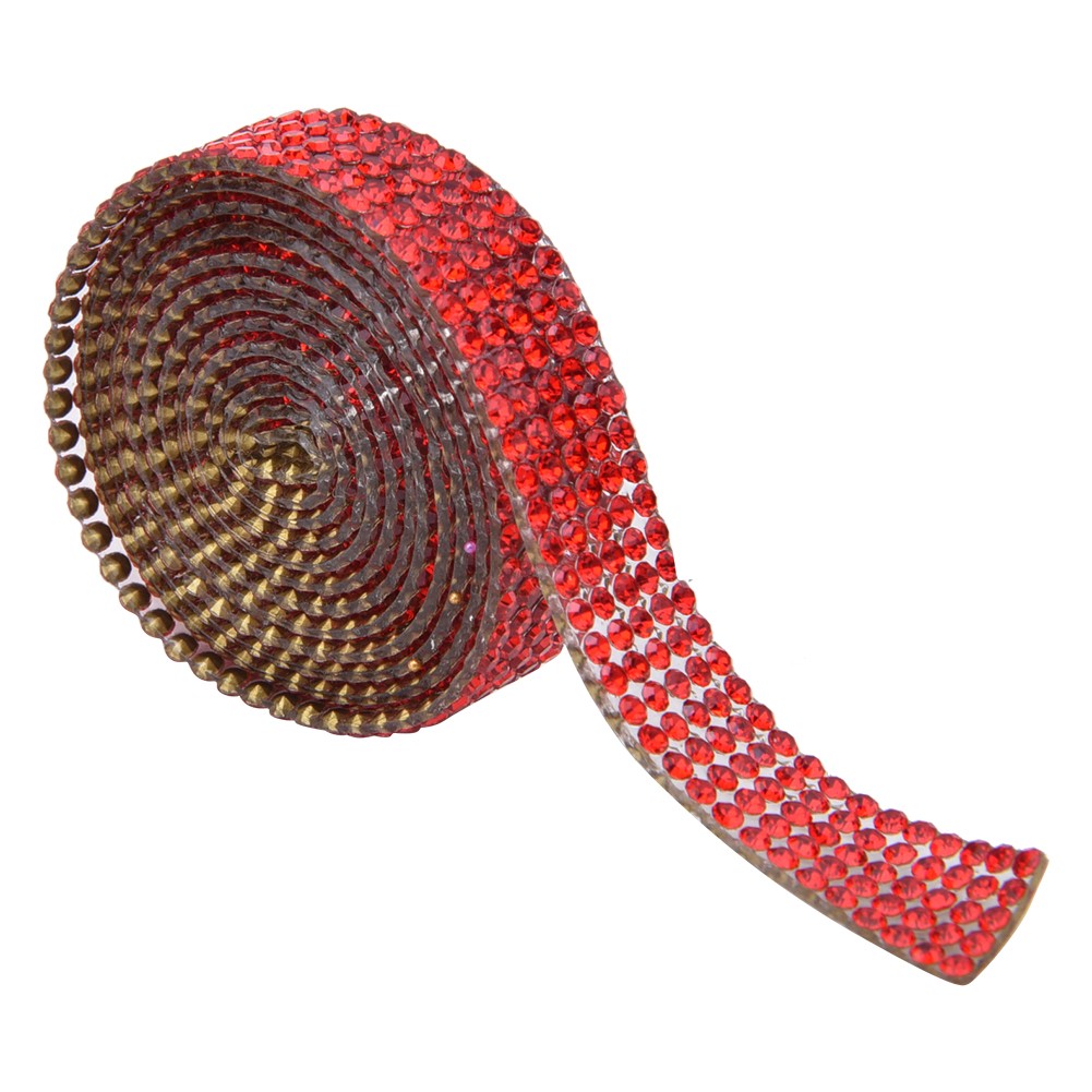 5 Rows 1m Rhinestone Trim Ribbon Hot Fix Crystal Chain Trim Garment Accessories