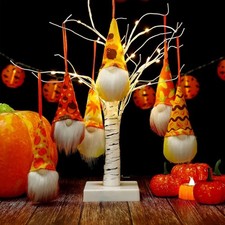 12 Pieces Thanksgiving Gnomes Ornaments Handmade Plush Gnomes Hanging Fall Plush