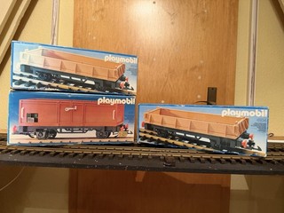 Playmobil Eisenbahn Waggons 4104 4110 3er Set