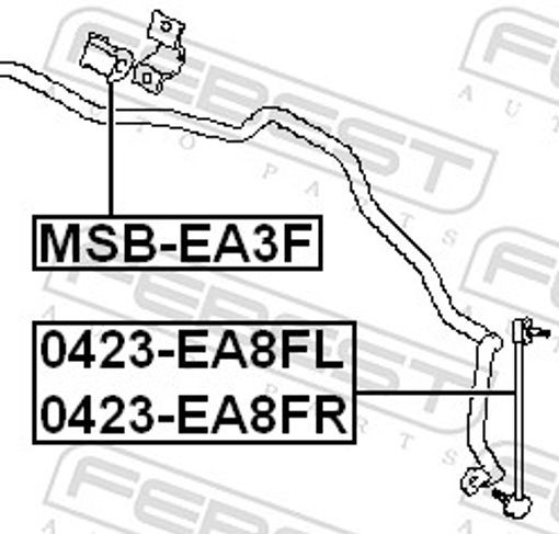 2x ✅Fits FEBEST 0423-EA8FL FRONT LEFT STABILIZER LINK / SWAY BAR LI ⭐UK Seller⭐ - Image 4