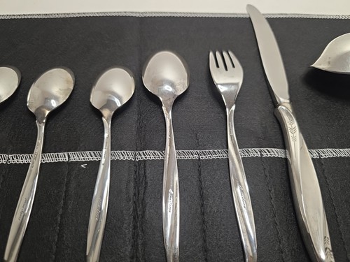 International Sterling Silver Pine Spray Flatware Lot 342g w/ Tarnish Roll - Picture 11 of 16