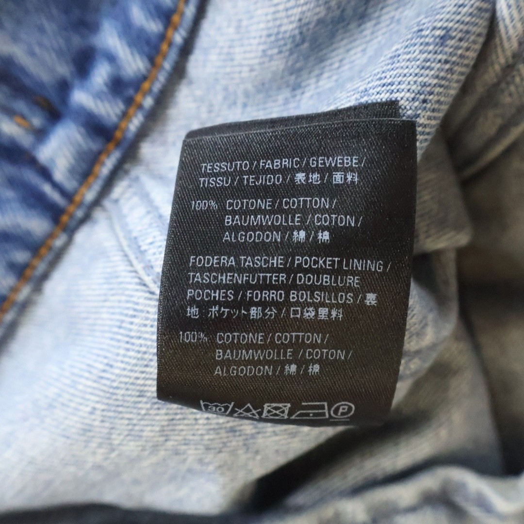 BALENCIAGA 21ss Back Logo Print Large Fit Denim Trucker Jacket Indigo Used 79825 thumbnail 7