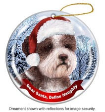 Lagotto Romagnolo Dear Santa, Define Naughty Holiday Ornament
