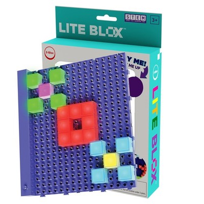 -Blox Lite Blox STEM Builder Kit (30 Pieces), Colorful Lights, Building Block...