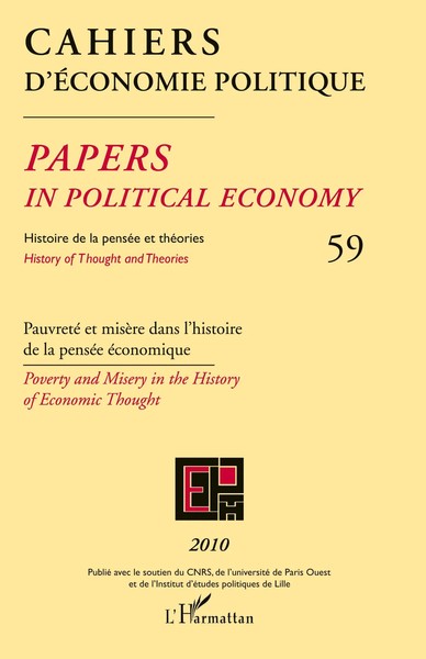Collectif | Pauvreté Et MisèRe Dans L'histoire De La PenséE éConomique | Buch-image