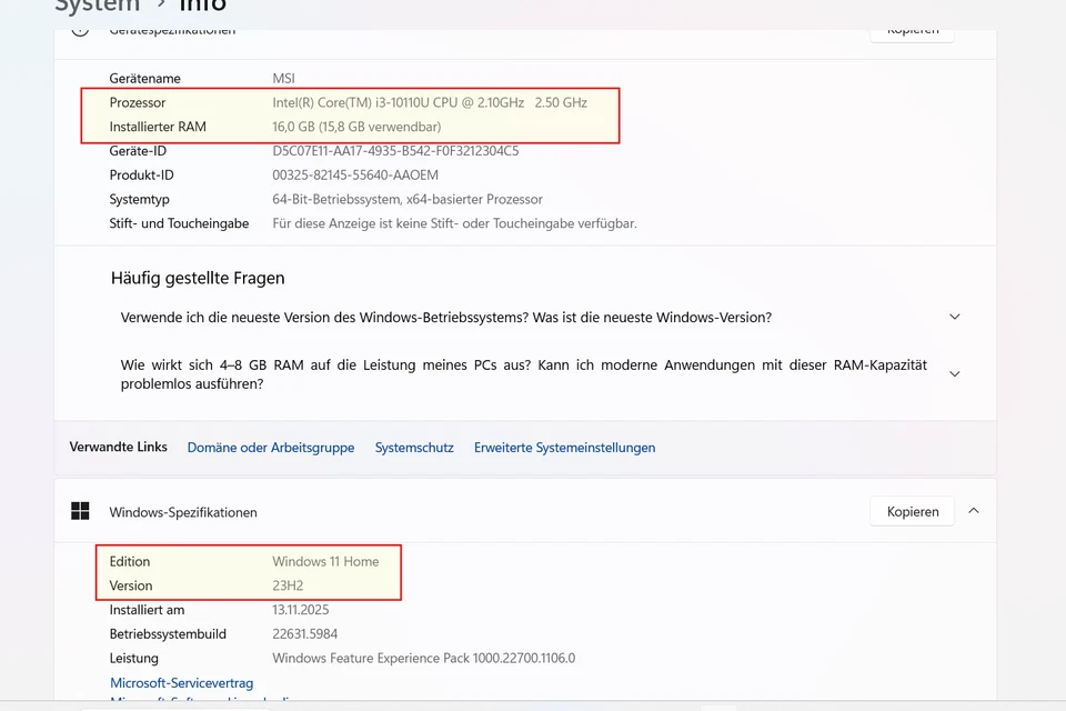 MSI Modern 15 A10M | Intel i3-10110U | 16GB DDR4 | 512GB NVMe SSD | 15.6" FHD | - Bild 2 von 4