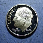 2008-S Silver Roosevelt Dime  Gem Proof