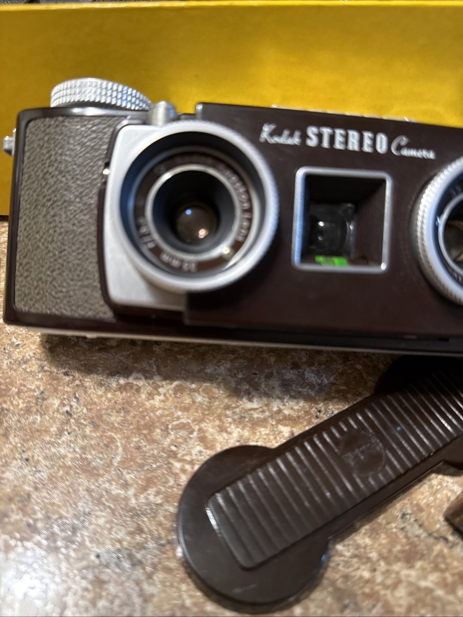 ★KODAK★ Stereo Summer Carnit IVORY Kodak Stereo Camera Stereo Outfit Set With Viewer! And