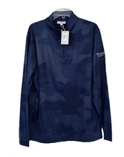 Peter Millar Crown Sport XL 1/4 Zip Navy Camo Pullover Jacket NWT CME Group