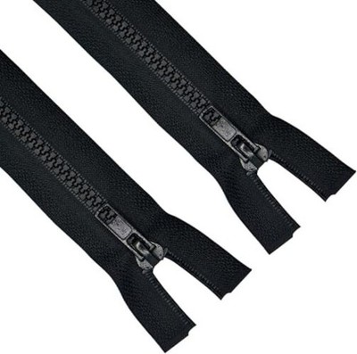 ANPURZII 2PCS #5 36 Inch Separating Jacket Zippers for 2 PCS 36 inch Black