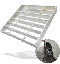 Galvanized Steel Drain Grate for NDS 9x9” Catch Basin, Outdoor Drain Cover