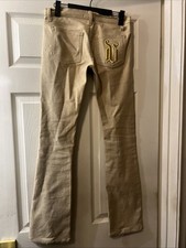 Women  s Vintage 90s Versace Jeans Couture Gold Straight-Leg Pants 26