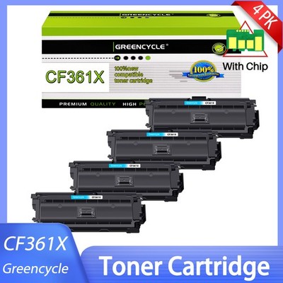 4PK CF361X-CF361X 508X Toners For HP LaserJet Enterprise M553n M553x MFP M577c