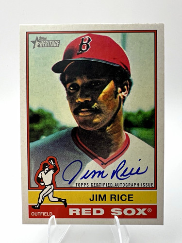 Jim Rice #ROA-JRI 2025 Topps Heritage High Number Real One Autograph card