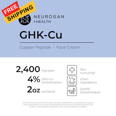 neurogan ghk cu copper peptide face cream Neurogan GHK-Cu Copper Peptide Face Cream | 4% Peptides 2 Fl Oz (Pack of 1)