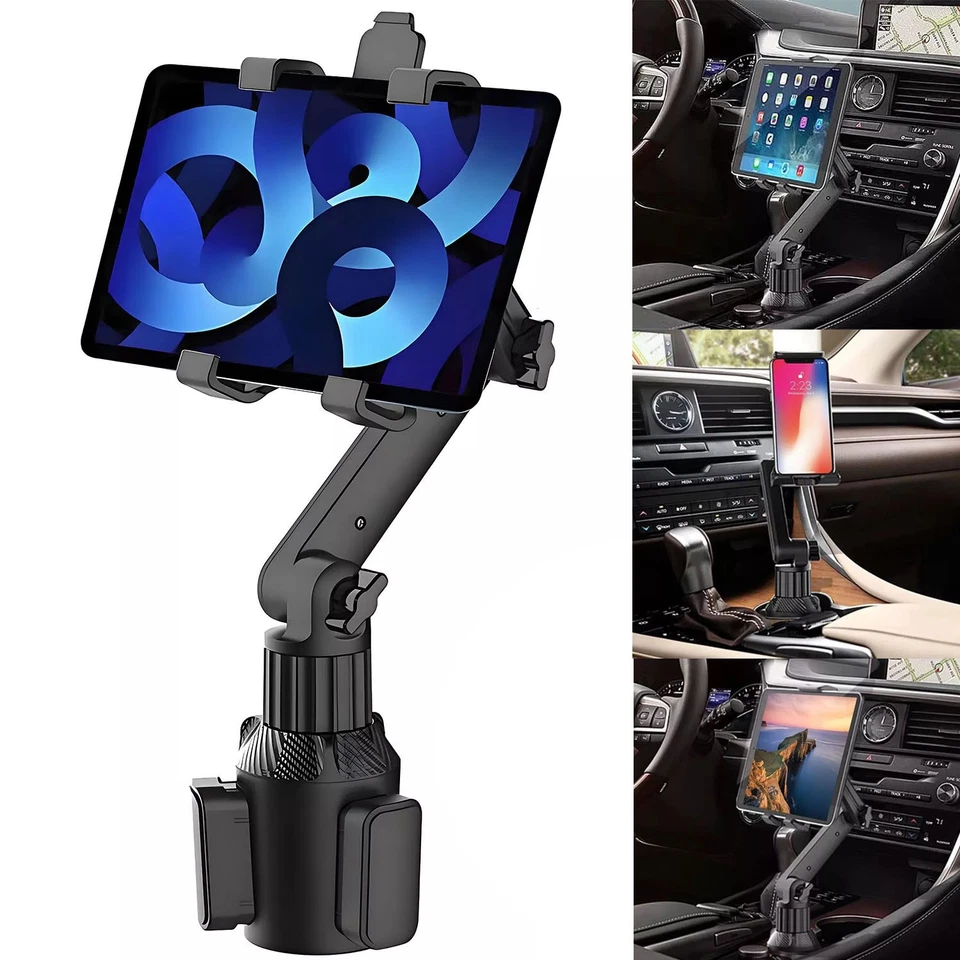 Universal Car Mount Car Cup Holder Phone Stand For 4.7-12.9" iPhone iPad Tablet - Image 2 of 4