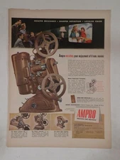 Magazine Ad* - 1947 - AMPRO "8"mm Movie Projector
