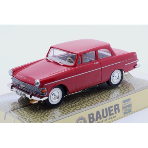 Opel Record P2 1963 Malaga Red 1/64 Bauer voiture miniature rétro en métal