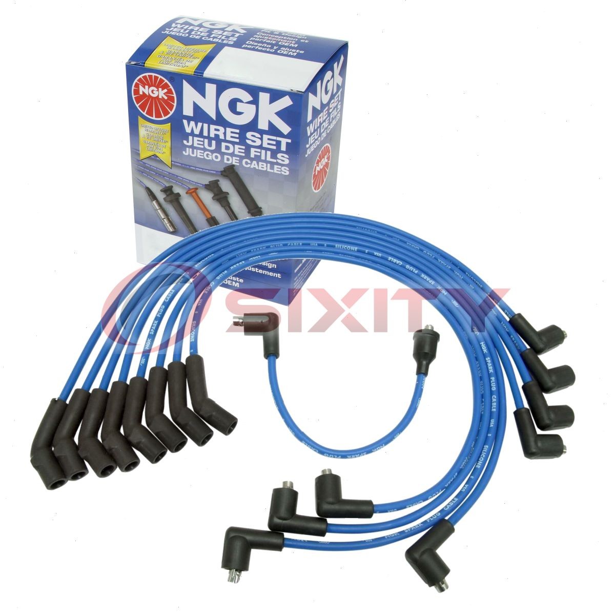 1 pc NGK Spark Plug Wire Set for 1964-1967 Mercury Caliente 4.7L 4.3L V8 - yg