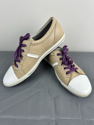 Ecco Street Spikeless Women's Golf Shoes Leather Tan / White Size EU 41/US 9.5