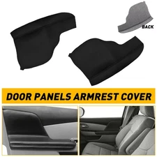 2Pcs Door Armrest Replacement Cover Leather For Black Honda Odyssey 2011-2017