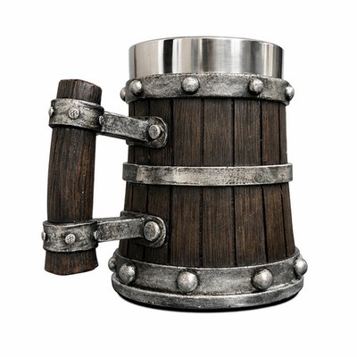 Mittelalterliche Taverne Krug - Handbemalte Wikinger Tasse für D&D & Fantasy Fans (600ml